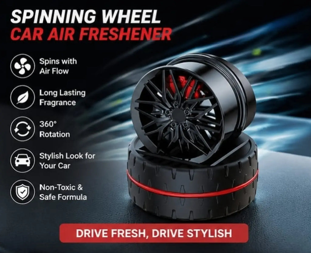 Universal Car Speed Wheel Hub Perfume Air Freshener 360° Rotating Car