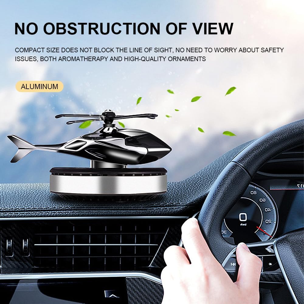 Solar Helicopter Dashboard Car Perfume