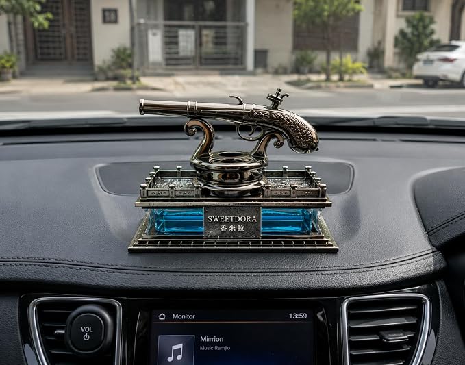 Gun Style Car Dashboard Perfume Air Freshener - Decration