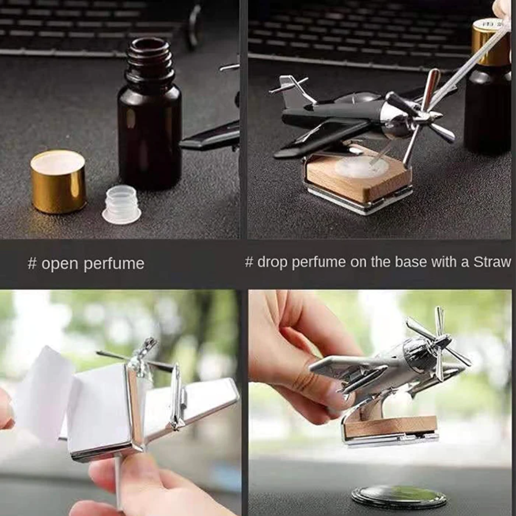 Car Dashboard Solar Decoration Plane -Aircraft Model