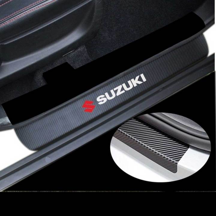 Carbon Fiber Car Door Threshold Anti-Scratch Sticker - 4Pcs