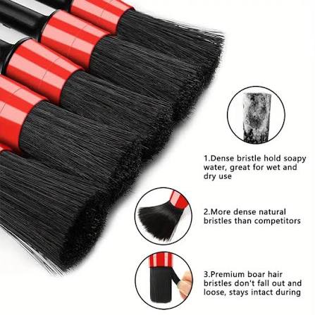 Car Detailing Brush For Cleaning Dashboard, Interior, Exterior 5 Pcs Set